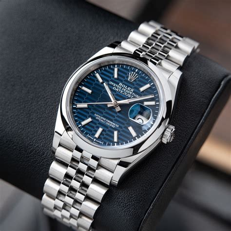 blue dial black bezel rolex